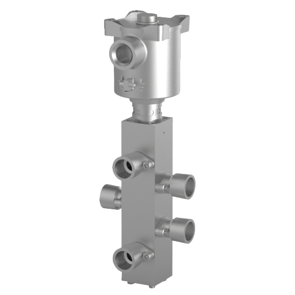 Bifold Pilot Operated Direct-Acting Solenoid Valve, SPR-08 5/2